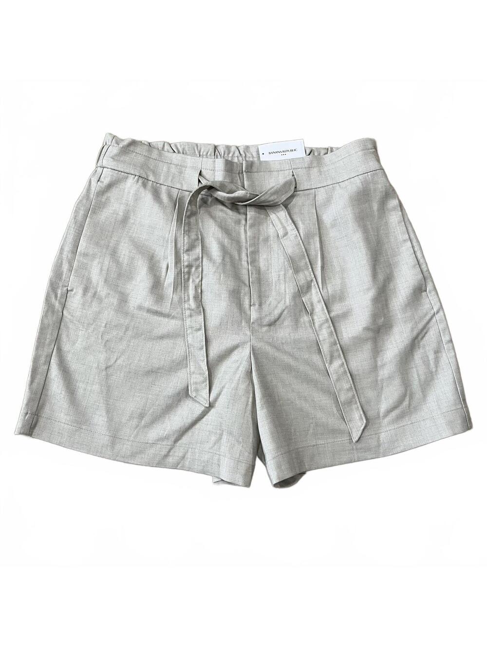 NWT Banana Republic Womens Beige Paper Bag Shorts Size 8